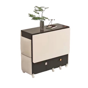 家用折叠餐桌可移动伸缩长方形简易小户型多功能桌椅组合吃饭桌子