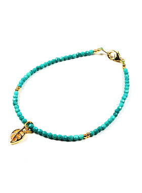 ciel绿松石手链极细2mm切面手串