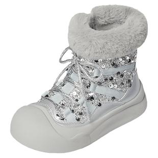 斯纳菲女童雪地靴冬季新款加厚保暖户外棉鞋小女孩公主风运动鞋