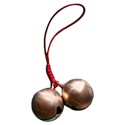 好事成双小铃铛 铜铃铛挂钥匙简单红绳铃铛挂件