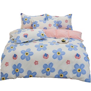 牛奶绒被套冬天珊瑚绒被罩AB双面加绒保暖四件套单人学生宿舍被单