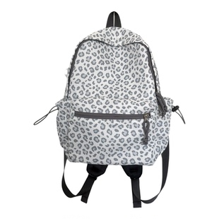 韩系ins书包女豹纹小众设计初中生高中小背包防泼水休闲旅游双肩