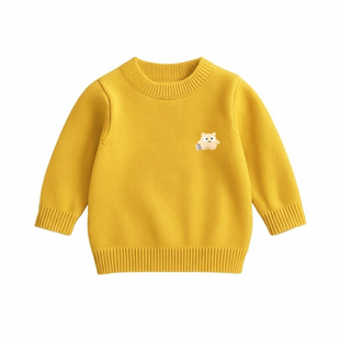 男童宝宝毛衣加绒秋冬一体绒婴儿童加厚打底衫套头针织衫毛线衣新