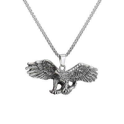 自制霸气老鹰项链男炫酷高街吊坠