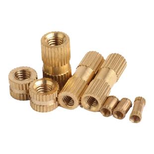 铜螺母嵌件注塑铜嵌件铜滚花螺母gb809注塑预埋铜螺母镶嵌螺母m8