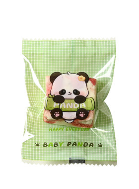新款熊猫雪花酥包装袋饼干机封袋