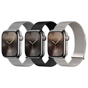 【官款】适用iwatch表带S11苹果手表S10米兰尼斯applewatch9金属SE3智能8男S7腕带磁吸高级ultra3女watch运动