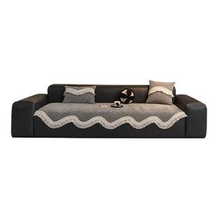 轻奢高级感雪尼尔沙发垫四季通用2025新款坐垫皮沙发套罩盖布座垫