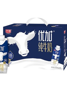 光明优加纯牛奶3.8g蛋白质早餐奶