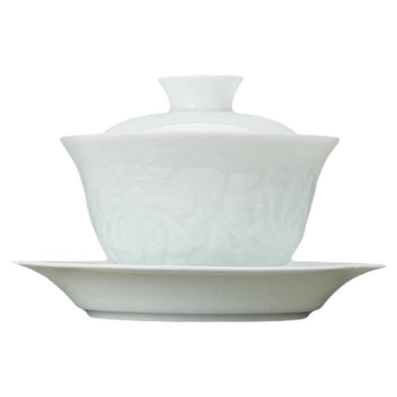 金灶影青莲纹陶瓷功夫茶具套装