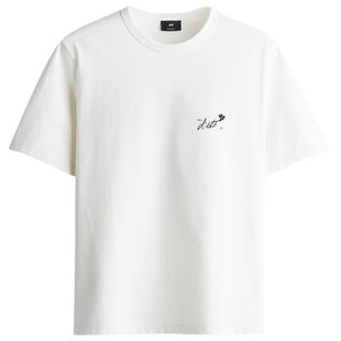 HM男装女装T恤春季情侣装COOLMAX®凉感灯塔印花重磅短袖1216501