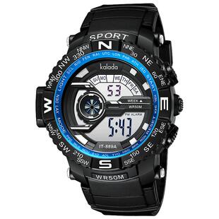 运动手表男防水防摔机械潮流青少年初中学生儿童数字式闹钟电子表