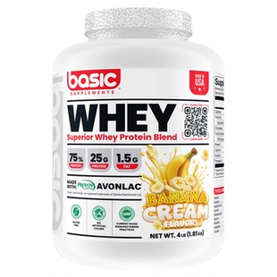 美国basic supplements贝健喜WHEY乳清蛋白粉 运动健身健肌肉力量