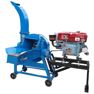 柴油机款铡草机家用养殖牛羊铡草秸秆揉搓机高喷立式切草机碎草机