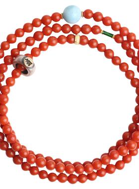 心斋堂满肉南红玛瑙本命年手串