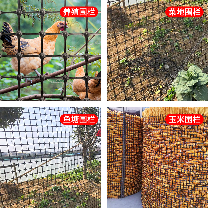 塑料网格养鸡围栏网鱼塘养殖防护栏菜地果园栅栏隔离拦鸡网圈玉米