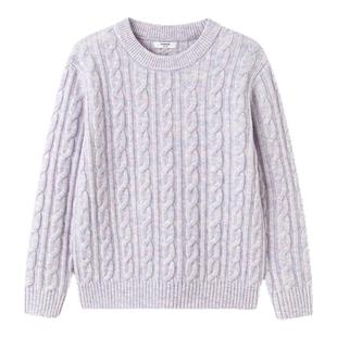 巴拉巴拉balaOne童装儿童毛衫男童女童2025新款冬毛衣绞花针织衫