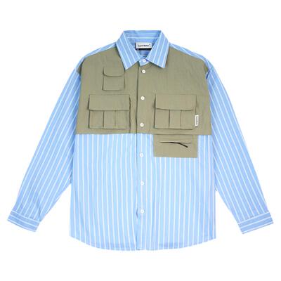 CentiMeter立领长袖假两件