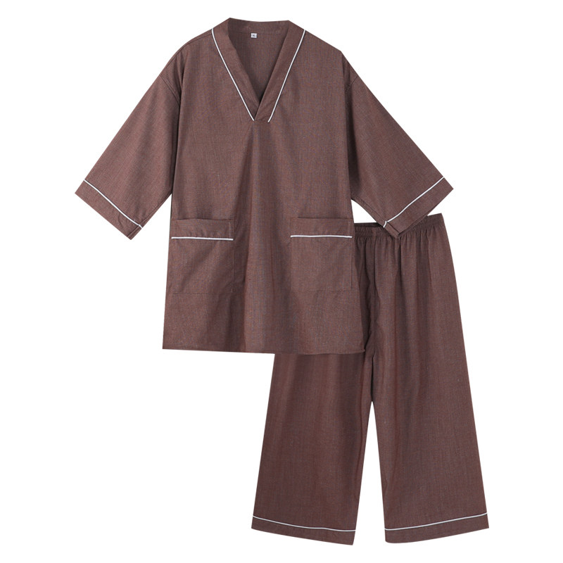 2025高端汗蒸服男泰式古法按摩服睡衣女长7分裤袖秋冬SPA桑拿服