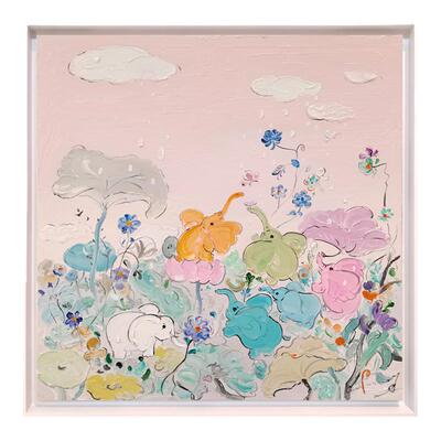 画家志明厚肌理手绘油画