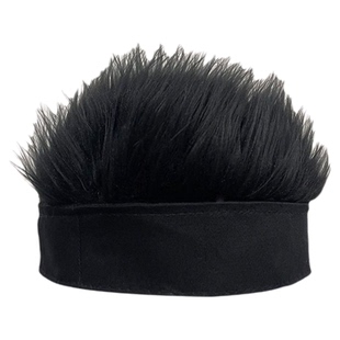 帽子头发一体新款假发男春季黑色短发时尚秋冬款网红无檐街头韩潮