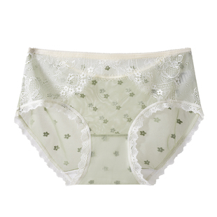 古今本命年红色女士内裤蕾丝性感镂空少女风纯棉抑菌裆中腰三角裤