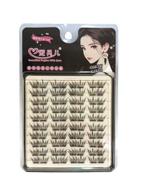 小薄片幻蝶斜飞清透分段式眼睫毛