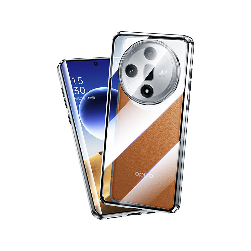 适用oppofindx7手机壳新款Find X7 Ultra的防窥双面玻璃findx7u系列全包防摔0pp0 X7ultra超薄保护套镜头高档