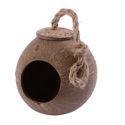 虎皮牡丹椰壳鸟窝鹦鹉窝过冬保暖挂窝繁殖窝打磨椰子壳鹦鹉草窝