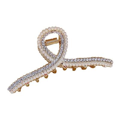 珍珠水钻抓夹蝴蝶结发夹发卡头饰