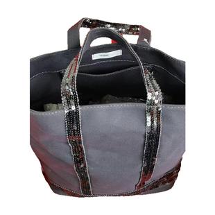 法式v凡妮布鲁诺新款帆布托特大包购物袋女网红亮片手提包精致ins