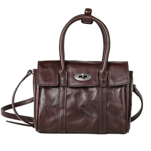 漫色植鞣手抓纹头层牛皮小方包女高级感真皮单肩斜挎手提包小背包