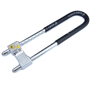 金点原子C级玻璃门锁u型锁插锁推拉门锁商铺锁长锁双门双开防盗锁