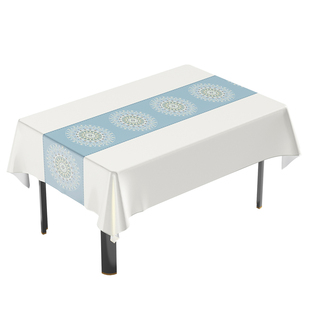 新中式桌布棉麻防水防油国风长方形纯色防烫免洗茶几台布旗亚麻