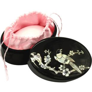 谢馥春工艺国妆鸭蛋香粉散粉定妆粉饼晚安粉40g 漆器盒螺钿