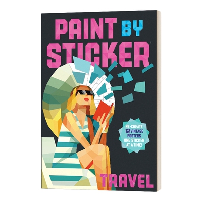 英文原版 Paint By Sticker Travel 贴图画册 旅行 英文版 进口英语原版书籍