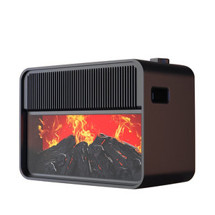 bures空气能取暖器仿真火焰壁炉电暖气石墨烯家用加湿电热暖风机