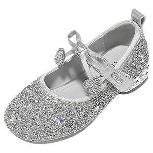 星期六童鞋女童高跟水晶公主鞋2025秋季新款女孩公主鞋儿童鞋子