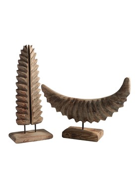 新中式极简轻奢创意木雕塑摆件