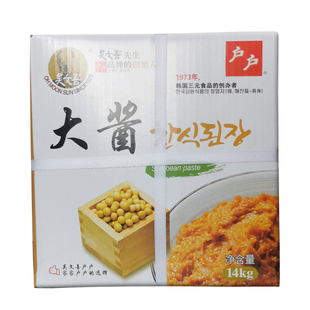 吴文善户户大酱韩式料理大酱汤东北大豆酱韩国豆瓣酱蘸酱14kg商用