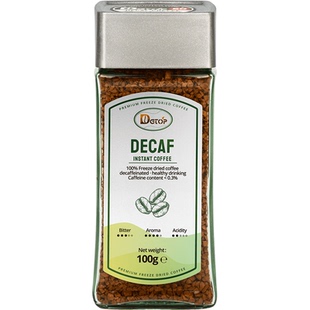 DGTOP进口迪极澳特浓经典速溶咖啡脱低咖啡因美式黑咖啡粉100g