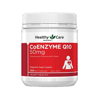 【自营】Healthy Care辅酶Q10软胶囊护心50mg200粒中老年澳洲进口