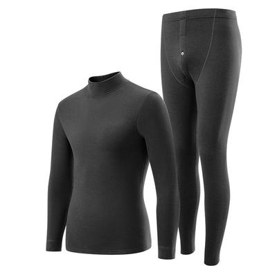 简云半高领羊毛蚕丝德绒保暖套装