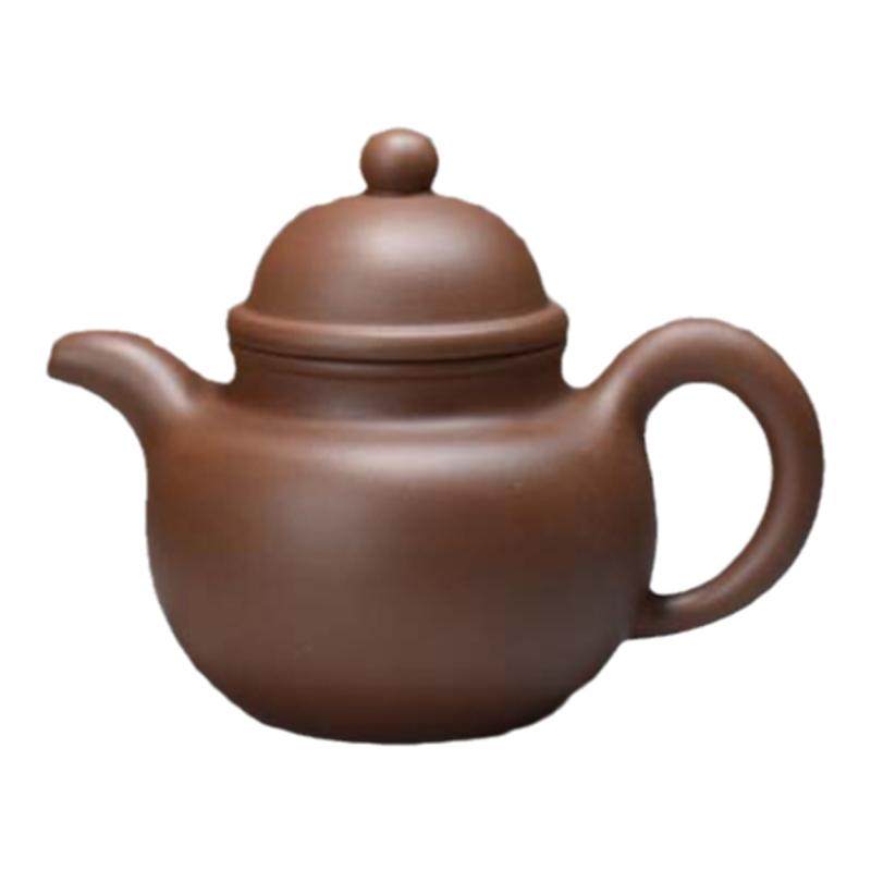限量 老缶小品170cc纯手工宜兴原矿紫砂壶茶具寿珍掇球深井紫泥