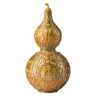 铜师傅《百福葫芦》客厅桌面铜摆件 家居装饰工艺品 新年礼物