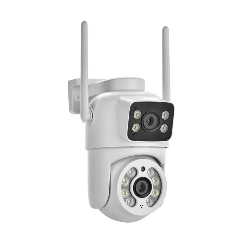 自带AP热点600万高清防雨双镜头监控WiFi手机远程摄像机超级看看