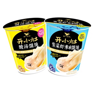 开小灶官方旗舰店杯装冲泡馄饨12杯装紫菜虾米风味馄饨酸汤馄饨