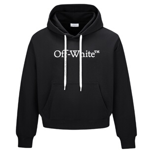 OFF-WHITE™情侣装新款连帽卫衣简约休闲logo装饰连帽衫上衣