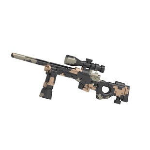 小颗粒积木人仔军事武器配件士兵巴雷特狙击枪冲锋枪手枪拼装玩具