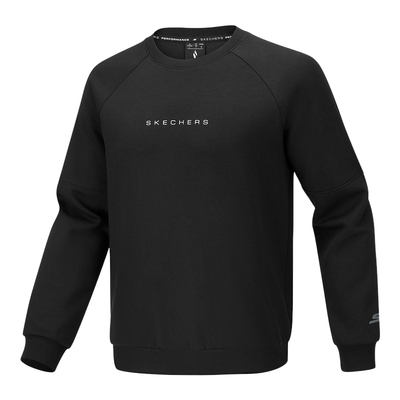 Skechers斯凯奇套头衫冬男简约纯色圆领针织卫衣 P425M010/0018